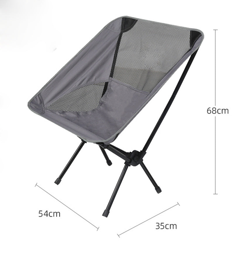 Ultralight Outdoor Folding Camping Chair Picnic Foldable Hiking Leisure Travel Beach Backpack Moon Chair Portable Fishing Chair