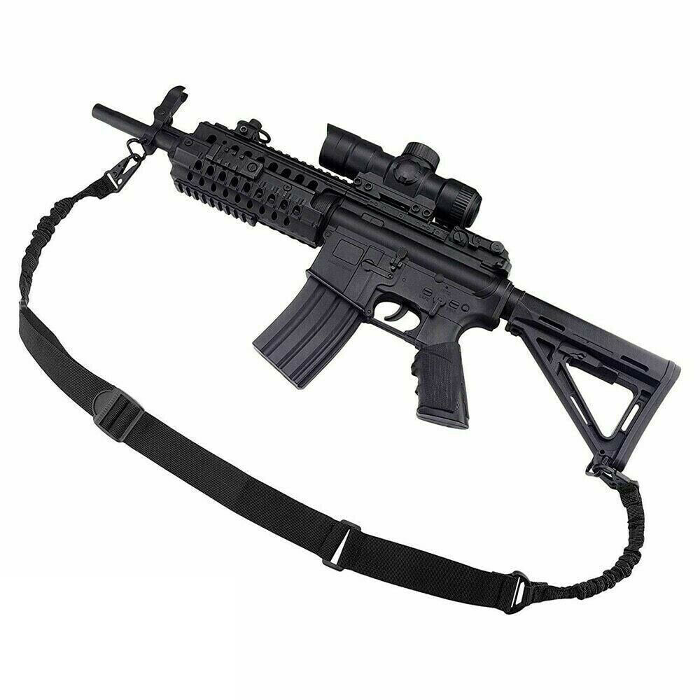 Tactical Rifle Sling Gun Shoulder Strap 2 Point Hooks One Single Strap Hunting