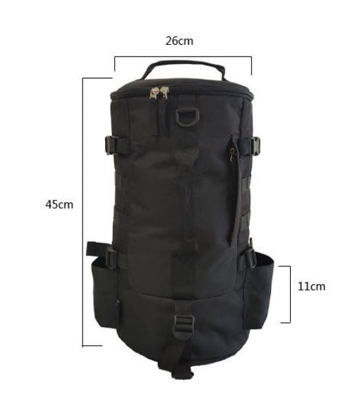 Outdoor Cylindrical Fishing Gear Backpack